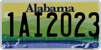 AL license plate 1AI2023