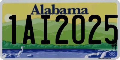 AL license plate 1AI2025