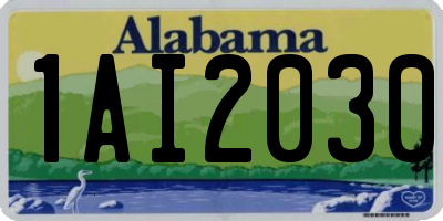 AL license plate 1AI2030