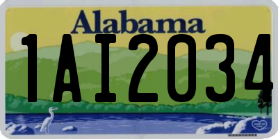 AL license plate 1AI2034