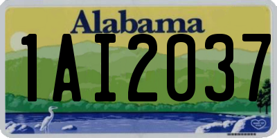 AL license plate 1AI2037
