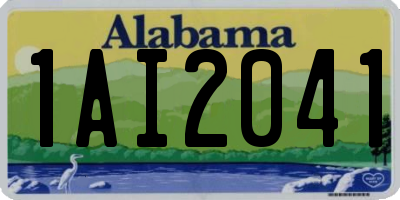 AL license plate 1AI2041