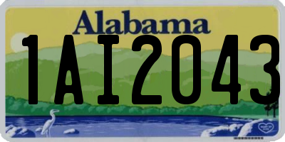 AL license plate 1AI2043