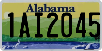 AL license plate 1AI2045