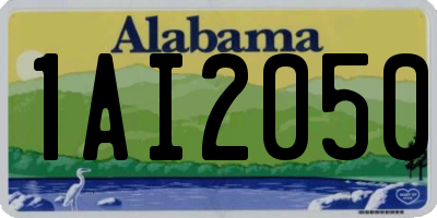 AL license plate 1AI2050