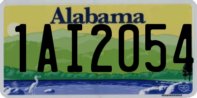 AL license plate 1AI2054