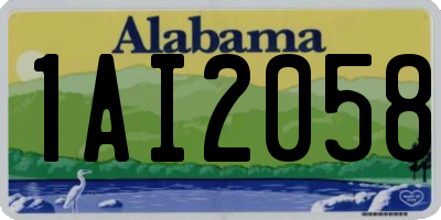 AL license plate 1AI2058