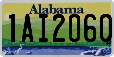 AL license plate 1AI2060