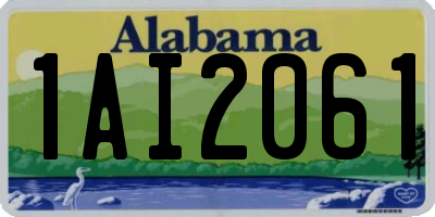 AL license plate 1AI2061