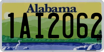 AL license plate 1AI2062