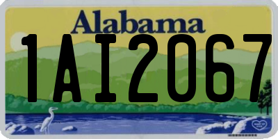 AL license plate 1AI2067