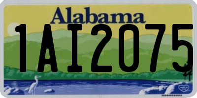 AL license plate 1AI2075