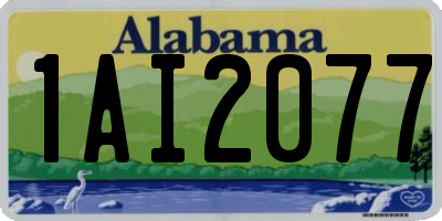 AL license plate 1AI2077