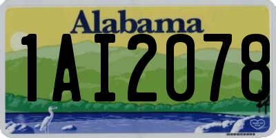 AL license plate 1AI2078
