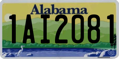 AL license plate 1AI2081