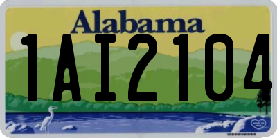 AL license plate 1AI2104
