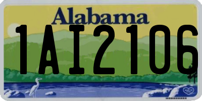 AL license plate 1AI2106