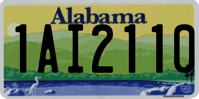 AL license plate 1AI2110