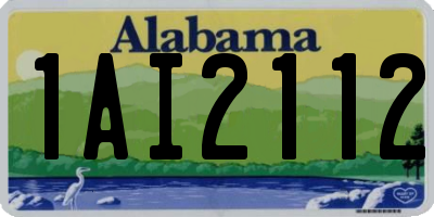 AL license plate 1AI2112