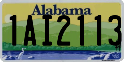 AL license plate 1AI2113