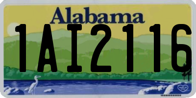 AL license plate 1AI2116