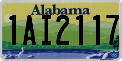 AL license plate 1AI2117
