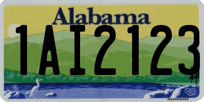 AL license plate 1AI2123
