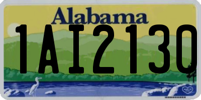 AL license plate 1AI2130