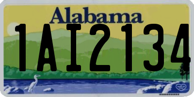 AL license plate 1AI2134