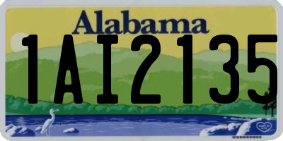 AL license plate 1AI2135