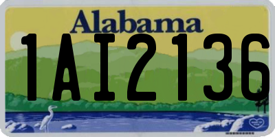 AL license plate 1AI2136