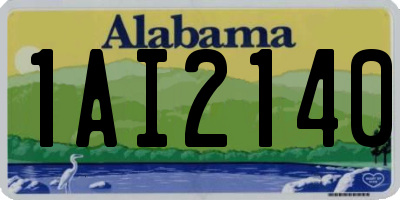 AL license plate 1AI2140