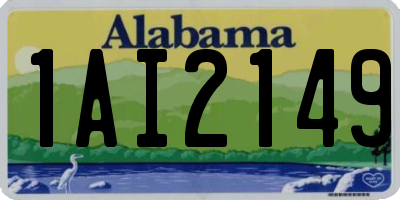 AL license plate 1AI2149