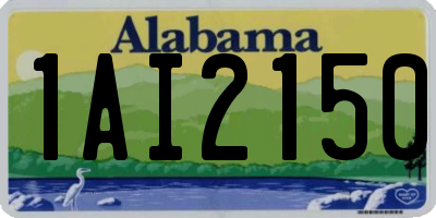 AL license plate 1AI2150