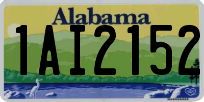 AL license plate 1AI2152