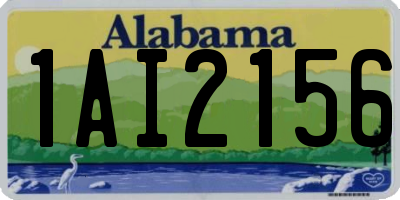 AL license plate 1AI2156