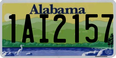 AL license plate 1AI2157