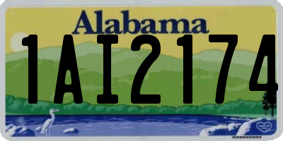 AL license plate 1AI2174