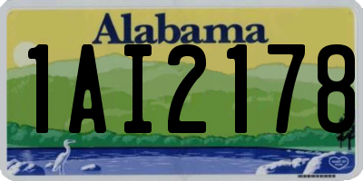 AL license plate 1AI2178