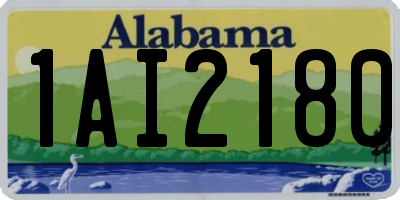 AL license plate 1AI2180