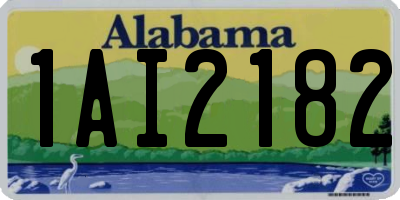 AL license plate 1AI2182