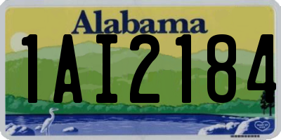 AL license plate 1AI2184