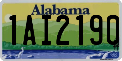 AL license plate 1AI2190
