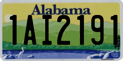 AL license plate 1AI2191
