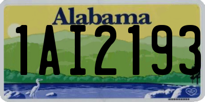 AL license plate 1AI2193