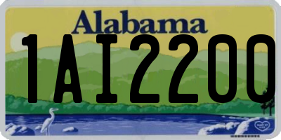 AL license plate 1AI2200