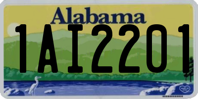 AL license plate 1AI2201