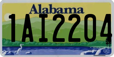 AL license plate 1AI2204