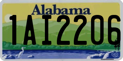 AL license plate 1AI2206