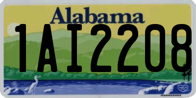 AL license plate 1AI2208